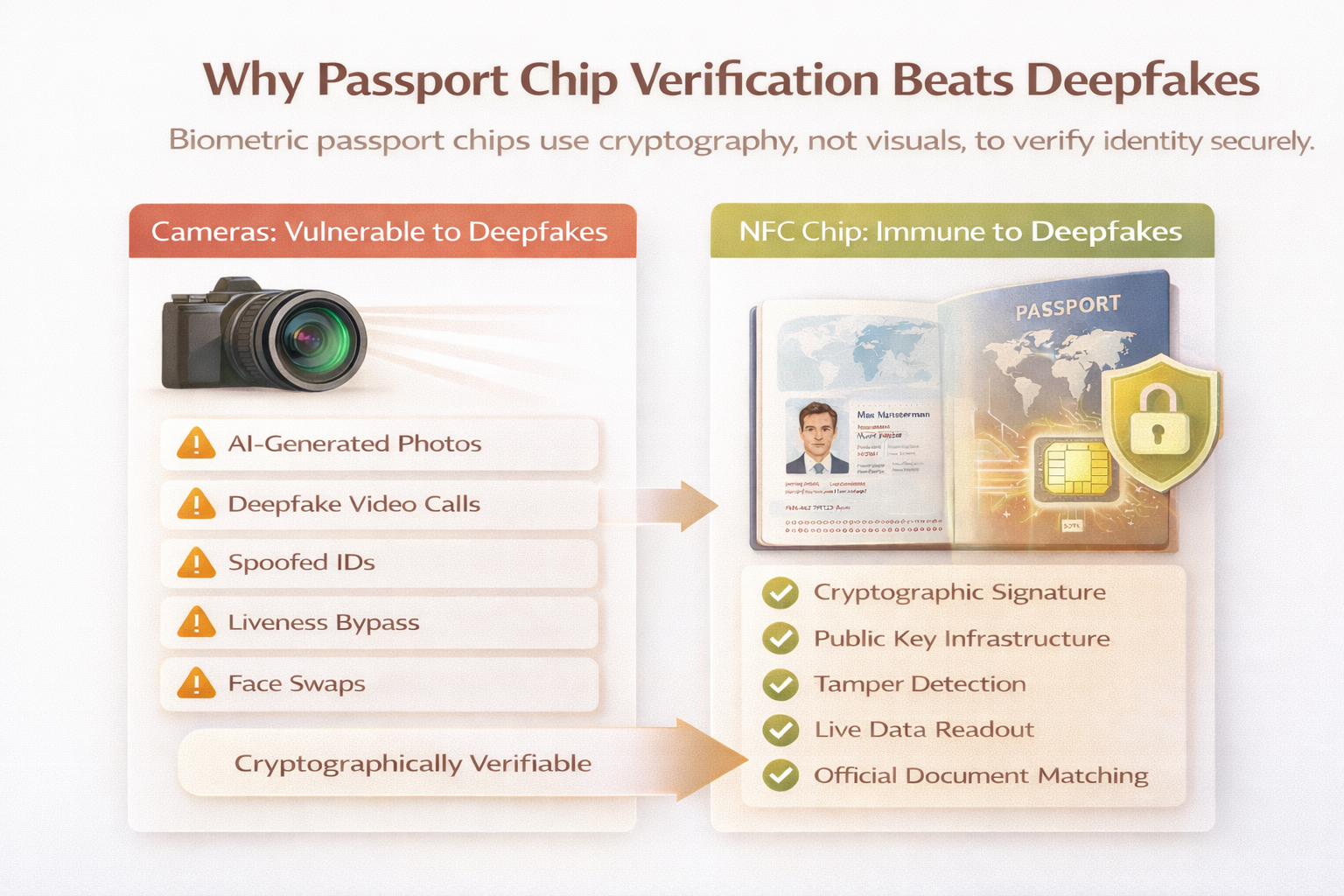 Deepfakes Can Fool Any Camera. They Can't Fool a Passport Chip.