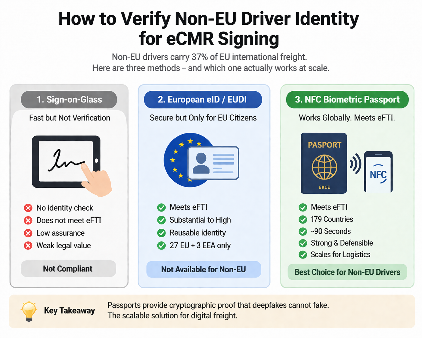 How to Verify Non-EU Driver Identity for eCMR Signing