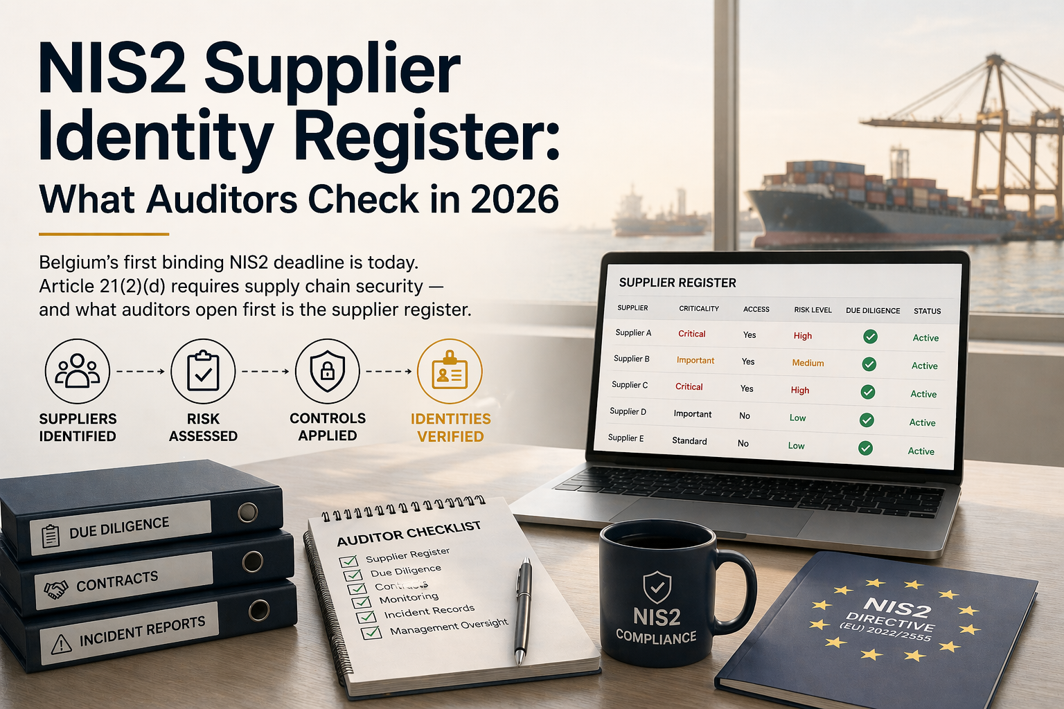 NIS2 Supplier Identity Register: What Auditors Check in 2026