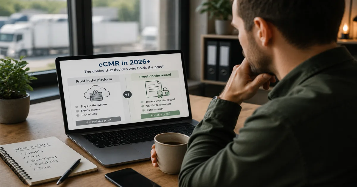 Who Holds the Proof — the eCMR Record or the Platform?