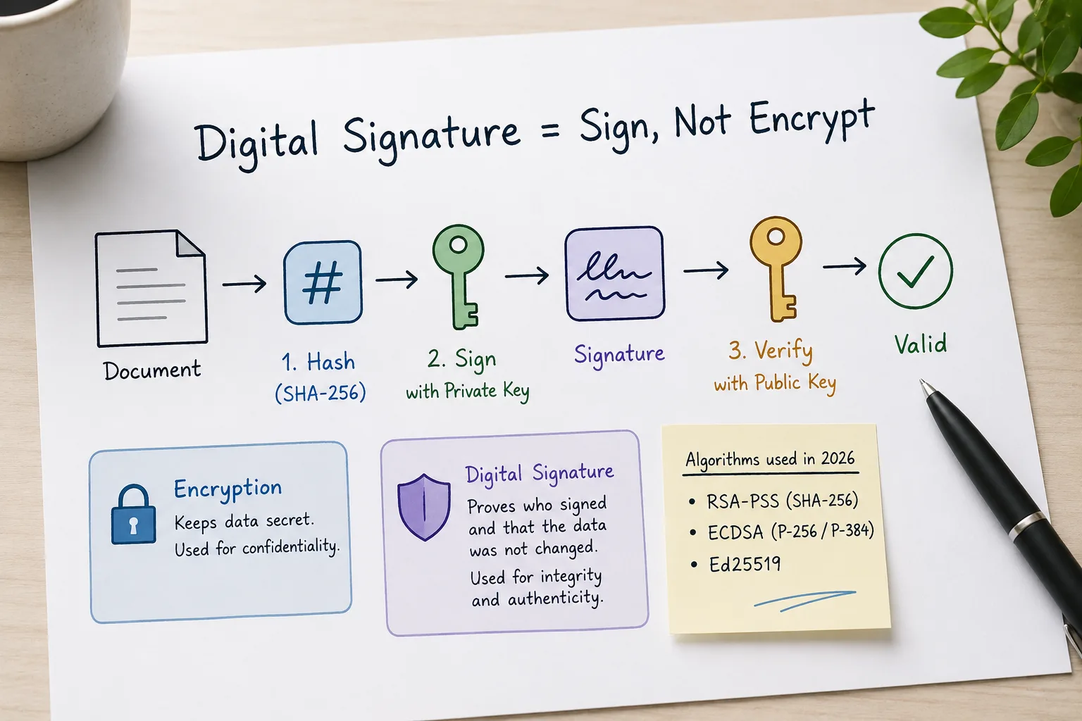 What Encryption Does a Digital Signature Use?