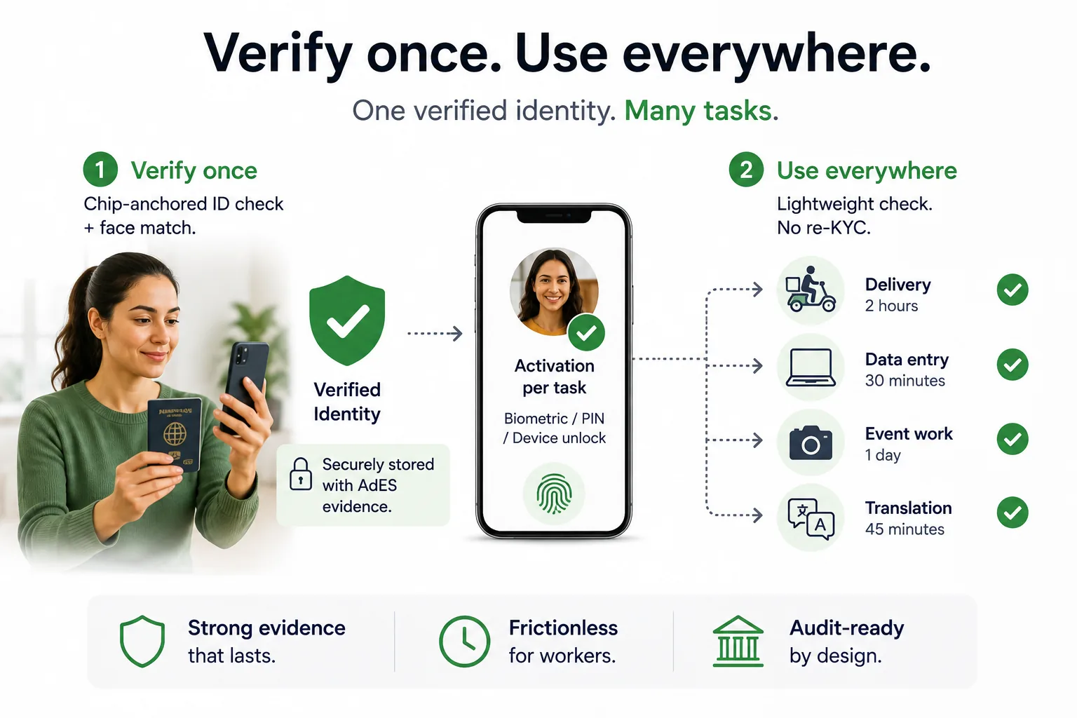 How Do You Verify a Gig Worker's Identity Without Re-KYC on Every Task?